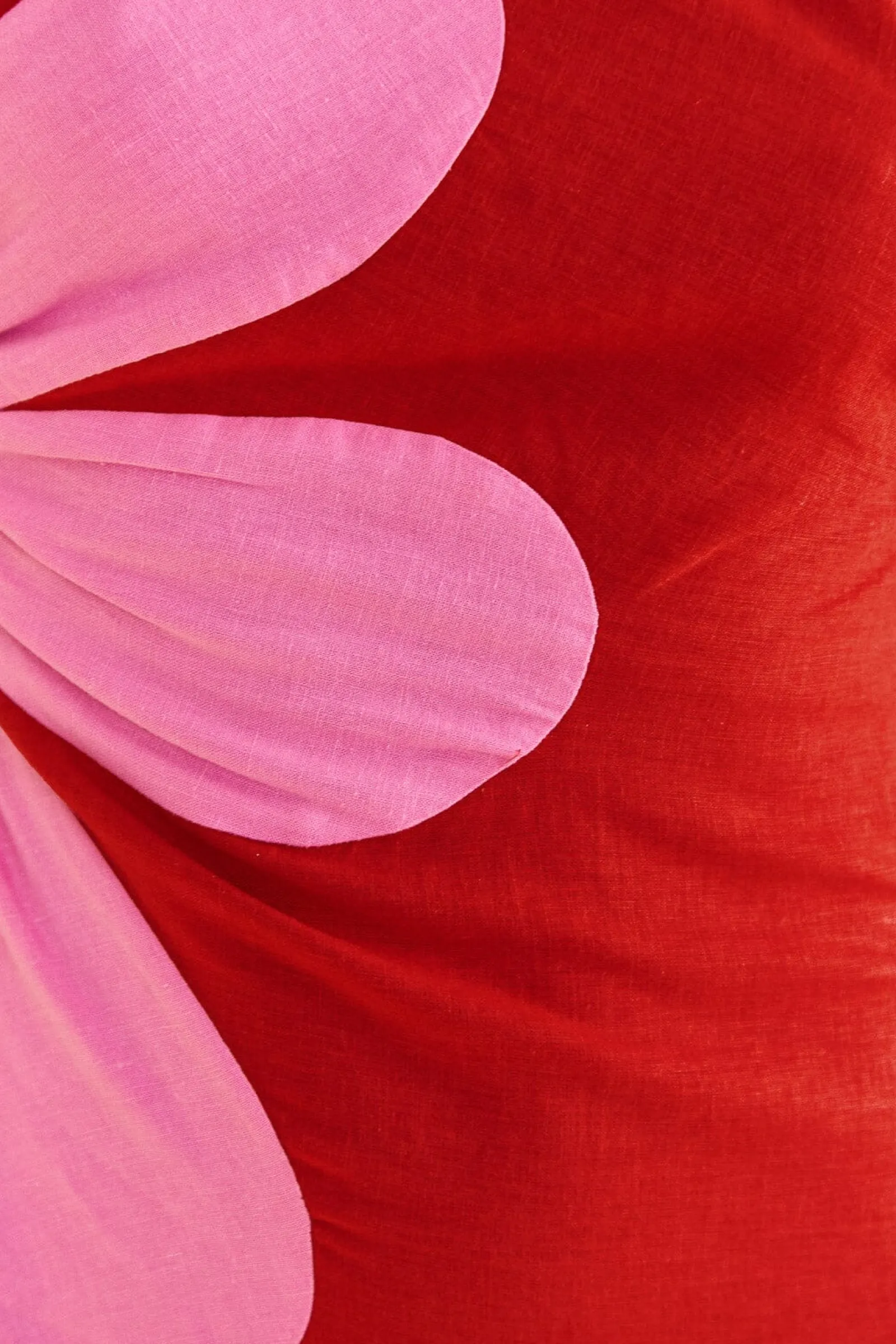 RED CUT-OUT FLOWER DRESS