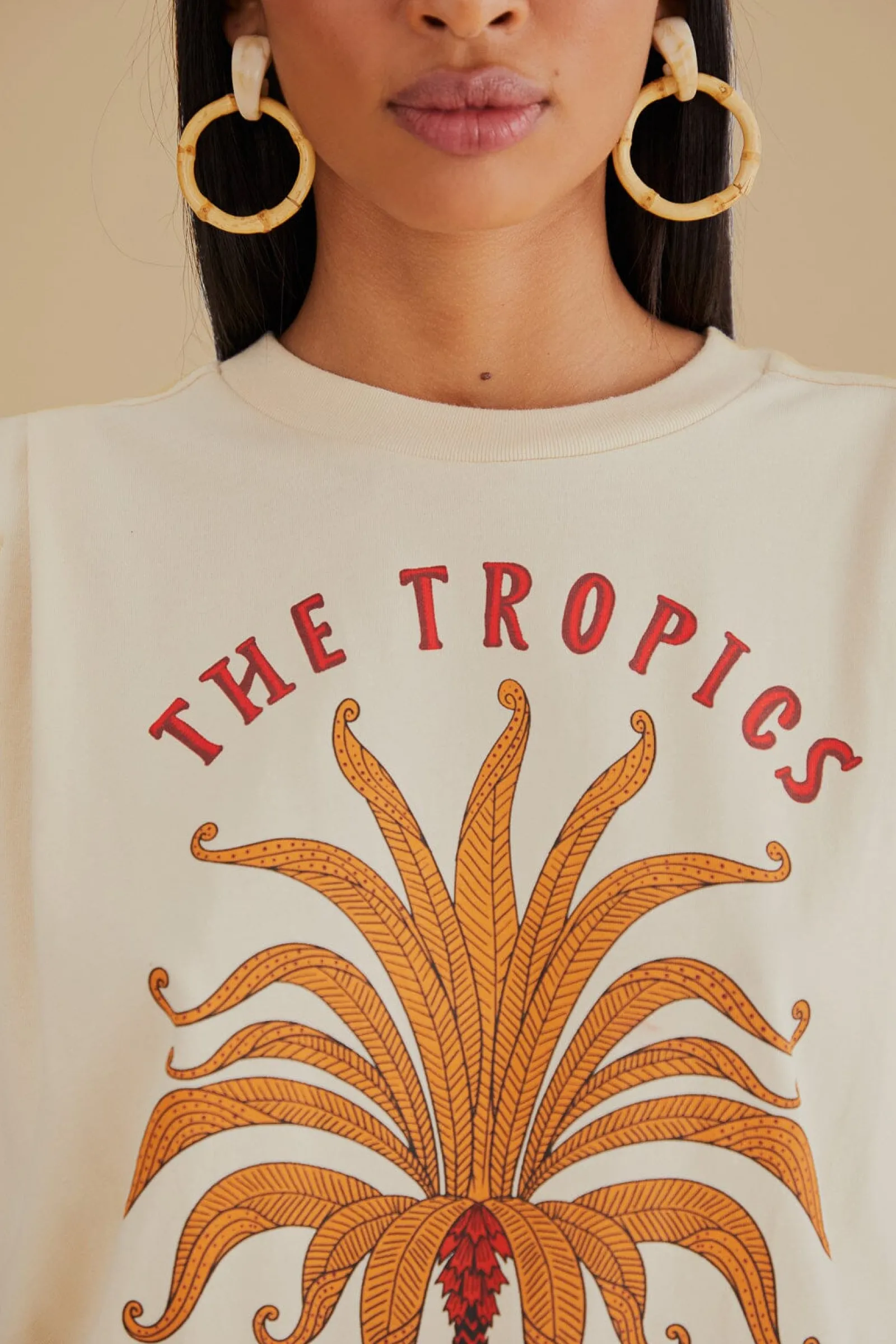 THE TROPICS PLEAT ORGANIC COTTON T-SHIRT
