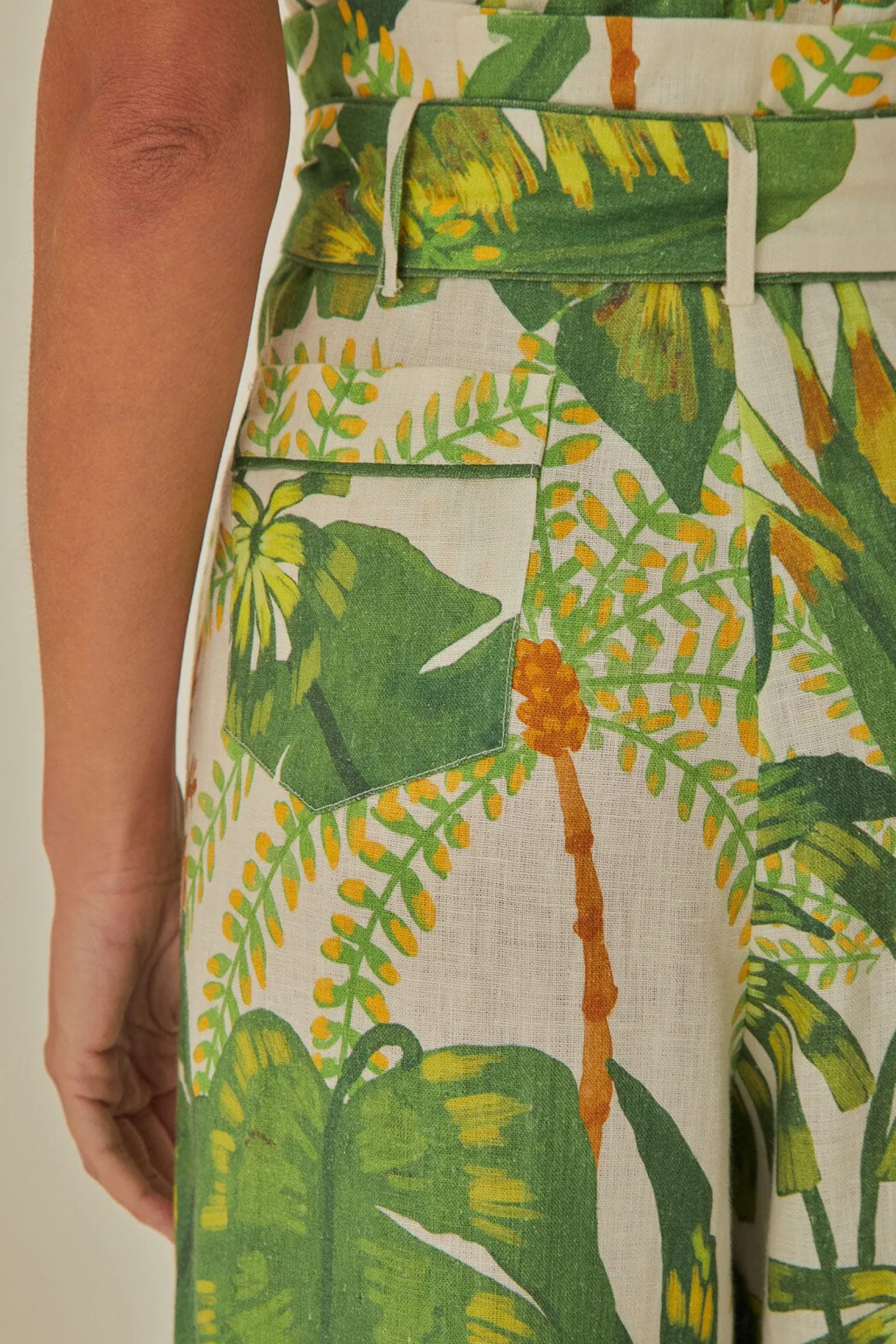 TROPICAL FOREST OFF-WHITE JUMPSUIT