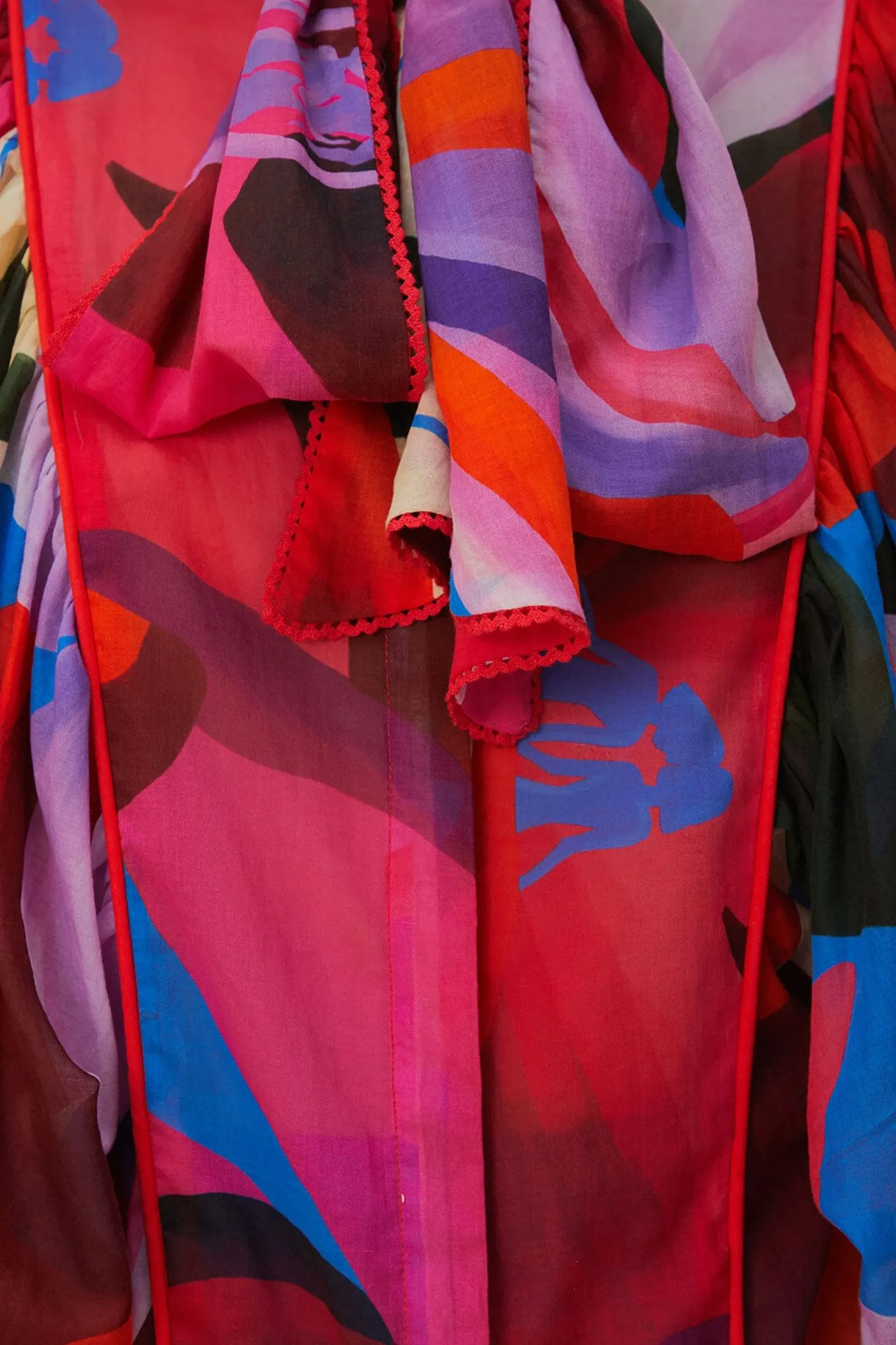  WATERCOLOR FLORAL BLUE LONG SLEEVE BLOUSE