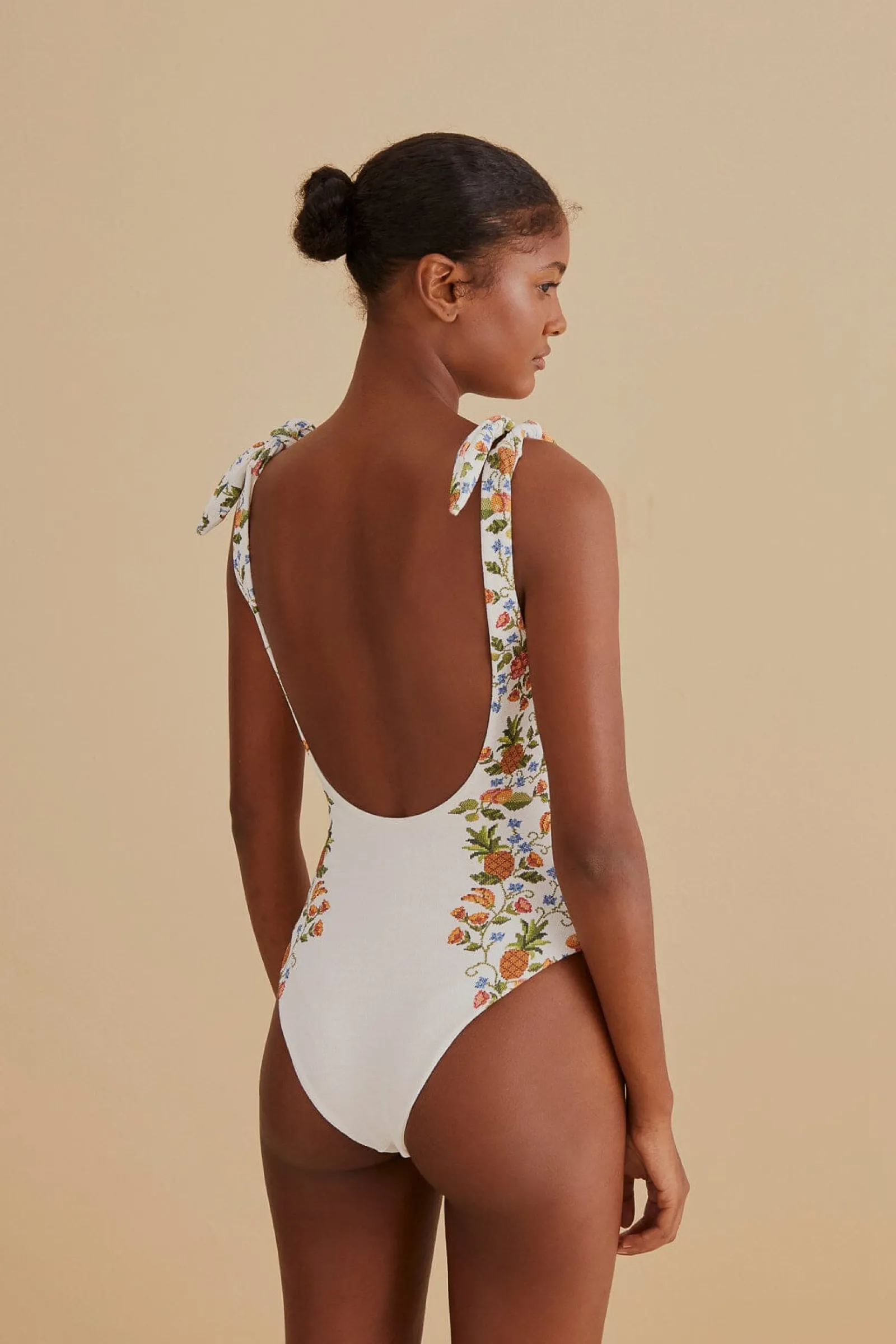 WHITE BANANA VITAMIN ONE PIECE SWIMSUIT