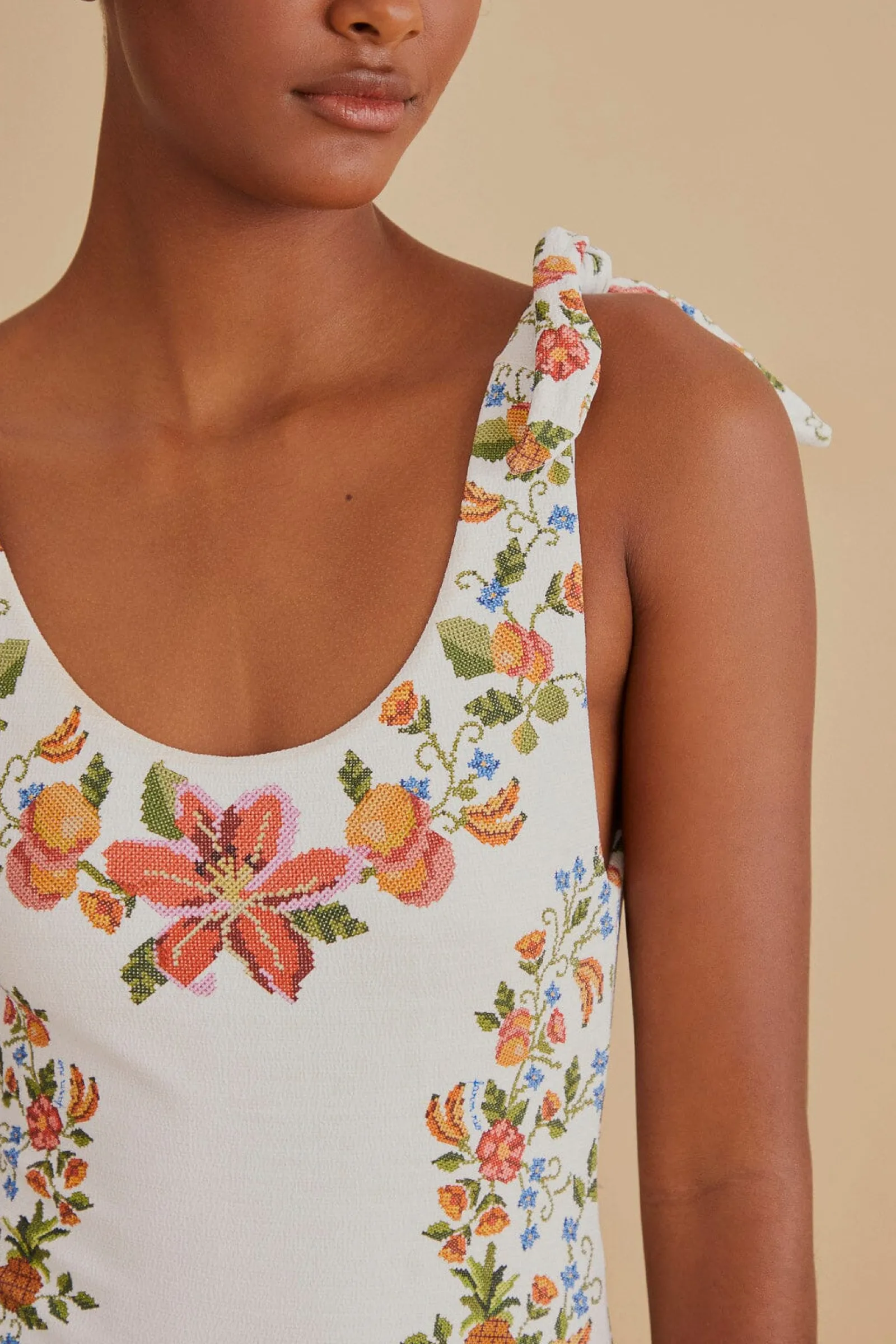 WHITE BANANA VITAMIN ONE PIECE SWIMSUIT