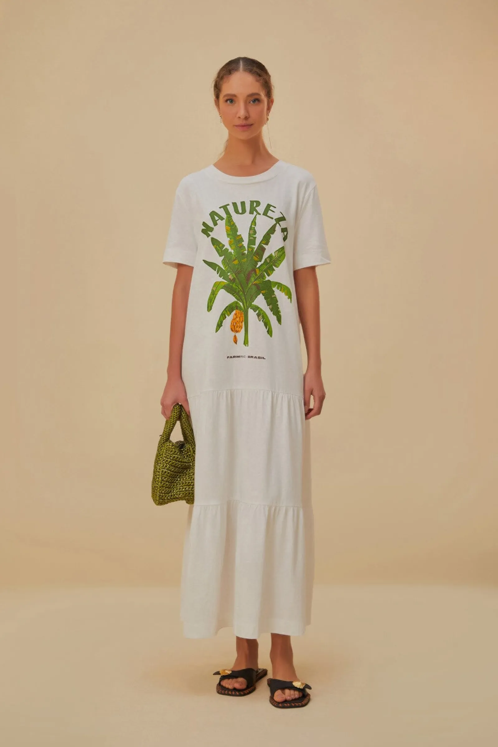  WHITE NATUREZA ORGANIC COTTON MAXI DRESS