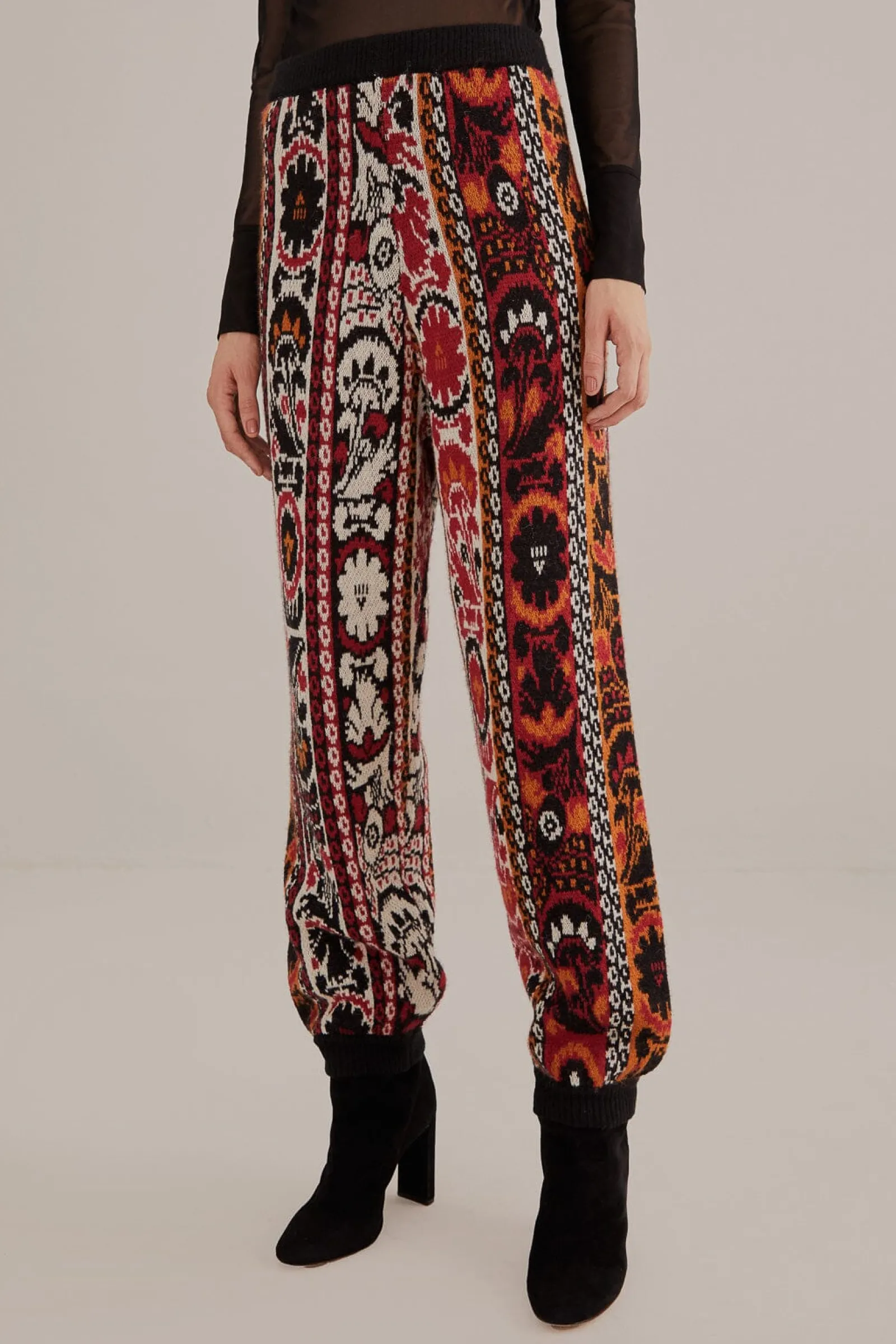 WINTER STRIPES KNIT JOGGING PANTS